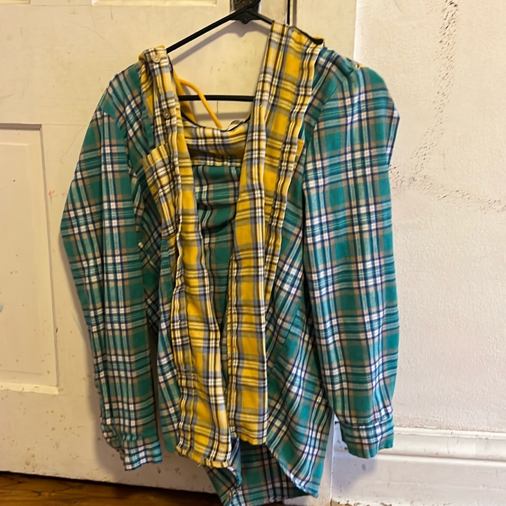 Men’s XL colorblock flannel